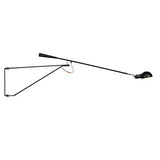 FYBAO Applique rétro Bascule Lampe réglable Mur Long Bras paroi Grenier de Fer Industriel léger personnalité E27 Lampe Murale créative,Noir,150CM