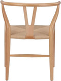 FIXARE Chaise Latérale Salle Manger,Réplique Chaise Wishbone Naturelle, Chaise Salle Manger Bois,Chaise D’Accent, Chaise Latérale