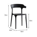 Bureau en Plastique Chaise Klaxon avec Dossier Dining Chair Hôtel Négociation Chaise D'extérieur Chaise De Loisirs, Stable Et Durable 4 Pack,Rouge