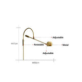 FREEHM Applique Murale Intérieur Rétro, Tourner Réglable Bras De Balançoire Lumière Applique Bras Long Réglable Abat-Jour en Métal, Salon Chambre Luminaire Lampe De Lecture,G9,Noir