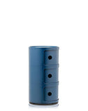 Kartell Componibili, Conteneur 3 éléments, Bleu, Base ronde