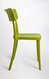 SARETINA Chaise polypropylène design empilable, pour salle à manger, bar et cuisine, aussi pour extérieur - 8 couleurs (4, vert acide)