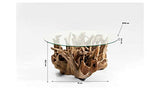 Kare Design - Table Basse Plateau Rond Pied Bois flotté Roots