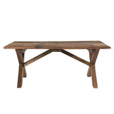 MACABANE Table Basse 110x60cm en Bois recyclé Pieds croisés-Esprit Brocante, 114x65x20