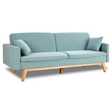 Don Descanso - Canapé Convertible clic clac 3 Places Convertible lit 3 Places Reine. Dimension canapé : 201x73x79 cm | Dimension lit : 201x99x42 cm [Comprend 2 Coussins] | Vert