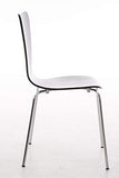 Chaise Empilable Calisto en Bois - Assise Ergonomique - Chaise de Salle d'Attente en Bois Chaise, Hauteur Assise 45 cm -Couleurs au Choix:, Couleur:Noir
