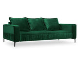 Canapé Velours, Triomphe, 3 Places, Vert Bouteille, 216x98x85