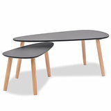 vidaXL Ensemble de Tables Basses 2 pcs Table d'Appoint Bois de Pin Massif