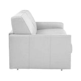 Canapé lit 3 Places Sun Convertible Ouverture RAPIDO 140cm, Cuir éco Blanc