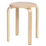 IBUYKE Chaise Salle à Manger/Tabourets de Bar Empilables en Bois Massif Sièges Lisses pour Salon, Cuisine, Bistrot pour Salon, Cuisine, Bistrot Bois Naturel 40x33x44cm RF-752