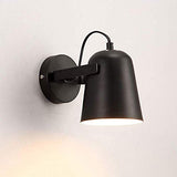 NZDY Creative Iron Nordic Applique Murale Éclairage de Chevet Appliques Murales E27 Base Lanterne Murale Luminaire Applique Murale Pour Salle À Manger Restaurant Café Applique Murale,Noir