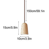 TTBDDDYH Lampe à Suspension en Bois à 1 lumière, Suspension en Bois Moderne, Lampe à Suspension cylindrique GU10, Lustre de Ferme Vintage, réglable pour l'éclairage de l'entrée du Hall d'entrée
