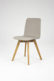 Tenzo MIA Designer Lot de 2 chaises, Polyester, Gris/Chêne, 44x50x83 cm