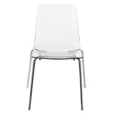 Lot de 2 Chaises de Salle à Manger Transparentes en Polycarbonate Elégante Silerton