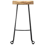 vidaXL 2X Bois de Manguier Massif Tabourets de Bar Chaise de Bar Chaise de Bistrot Chaise de Salle à Manger Chaise Haute Pub Cuisine Comptoir 45x40x78cm