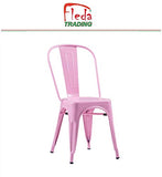 Fleda TRADING Chaises en métal de Style Industriel-Chic Package DE 4 Pieces Tolix Design Couleurs Mixtes