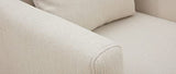 Miliboo Fauteuil scandinave déhoussable en Tissu Beige et Bois Clair Oslo