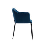EMT CASA Lot de 2 Chaise scandinave, chaise de salle à manger en velours, pieds métalliques stables