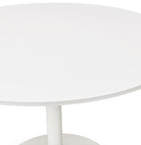 Alterego - Table de Bureau/à Diner Ronde 'Orlando' Blanche - Ø 120 cm