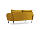 Canapé Velours, Lento, 2 Places, Jaune, 158x100x90