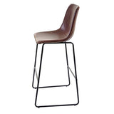 Mendler 2X Tabouret de Bar HWC-E54, Chaise de Bar/comptoir, Vintage - Similicuir Marron