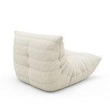 1inchome Togo Chauffeuse 1 Place, Lazy Floor Canapé en Velours Daim Doux Chaise Longue Accent Pouf Canapé pour Salon Chaise d'angle Chambre Salon Bureau (Blanc)