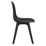 [en.casa] Set de 2 Chaises Design Chaise de Cuisine Chaise de Salle à Manger Plastique Noir 83 x 54 x 48 cm