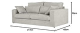 Vente-unique - Canapé 3 Places en Tissu Bouclette Gris Anthracite MONDOVI