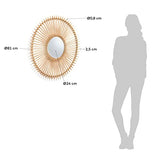 Kave Home Louisa Miroir mural rond en rotin Ø 81 cm