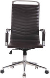 CLP Chaise De Bureau Batley avec roulettes en Similicuir Ou Cuir I Fauteuil Bureau Réglable avec Accoudoirs I Fauteuil De Direction Ergonomique, Couleurs:Marron, matière:Cuir véritable