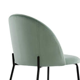 EMT CASA Lot de 2 Chaises Scandinave Chaise de Salle à Manger Chaises en Velours Rose Pieds en métal Imitation Bois (Vert)