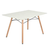 Furniture-R France Maddie Table à manger rectangulaire, pour 2 à 4 personnes, design scandinave, pieds en bois de hêtre massif laqué, , 110 x 70 x 74 cm