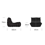1inchome Togo Chauffeuse 1 Place, Lazy Floor Canapé en Velours Daim Doux Chaise Longue Accent Pouf Canapé pour Salon Chaise d'angle Chambre Salon Bureau (Rouge)