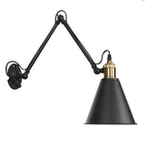 Applique murale spots de Mur lampe de lecture Vintage salle de séjour applique industriel style réglable conception, Lampe de Mur pour chambre à coucher Salle d'étude bureau 1- E27, noir métal ombre