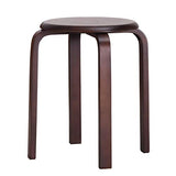 IBUYKE Chaise Salle à Manger/Tabourets de Bar Empilables en Bois Massif Sièges Lisses pour Salon, Cuisine, Bistrot pour Salon, Cuisine, Couleur Noyer 40x33x44cm RF-633