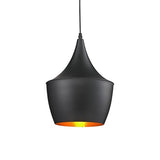 Unimall Suspension Noir E27 Métal Retro Luminaire Lampe Plafonnier Lumière éclairage de Plafond Aluminium en Forme de l'instrument