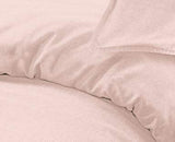 Nimsay Home Parure de lit en Coton et Lin, Drap en Coton, Rose poudré, King