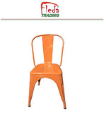 Fleda TRADING Chaises en métal de Style Industriel-Chic Package DE 4 Pieces Tolix Design Couleurs Mixtes