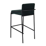 Damiware Lev Tabouret de Bar de qualité supérieure avec Housse en Velours ((Velours Vert Foncé, 75 cm)