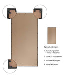 Direkte Import Miroir sur Pied en métal Noir/Argent - Miroir Long rectangulaire [220 x 110 x 3cm] | Design Danois | Miroir de Chambre sur Pied | Vertical et Horizontal