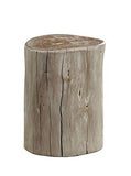 MASSIVMOEBEL24.DE Tabouret Naturel Ø35cm - Tronc d'acacia laqué (Blanc) - UNIKA