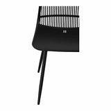 Fromm & Starck Chaise Design Scandinave De Salle À Manger Cuisine Salle D'attente Terrasse Visiteur Star_Seat_09 (150 kg Max, Siège 46,5 x 45,5 cm, Hauteur 44,5 cm, Coloris Noir, Plastique/Acier)