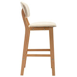 vidaXL 2X Tabourets de Bar Chaises de Comptoir Chaises de Bar Sièges de Comptoir Sièges de Bistro Tabourets de Pub Maison Intérieur Crème Tissu