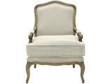 Vente-unique - Fauteuil bergère en Lin MAHAUX - Beige
