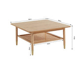 BAÏTA Table Basse, Bois, L80cm
