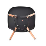 KunstDesign Ensemble de 4 chaises de Salle à Manger, Design Ergonomique, Pieds en Bois de hêtre Naturel, Look Moderne du Milieu du siècle（Noir