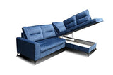 Robin Camel Canapé d'angle avec fonction de couchage, canapé avec tiroir pour literie, coussins dossier, canapé d'angle autoportant en L, coussins de dossier amovibles, canapé rembourré (rose sale)