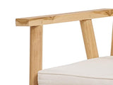 Vente-unique Fauteuil NUORO en Teck et cannage - Naturel
