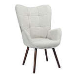 MEUBLE COSY Fauteuil Design Moderne Relax Salon Lounge Chair Salon, Tissu, Gris Et Foncé Hêtre, 68x74x106 cm