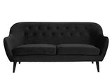 Marque Amazon - Movian Lina - Canapé 2,5 places aux pieds en bois noir, 82 x 184 x 82 cm (longueur x largeur x hauteur), Anthracite